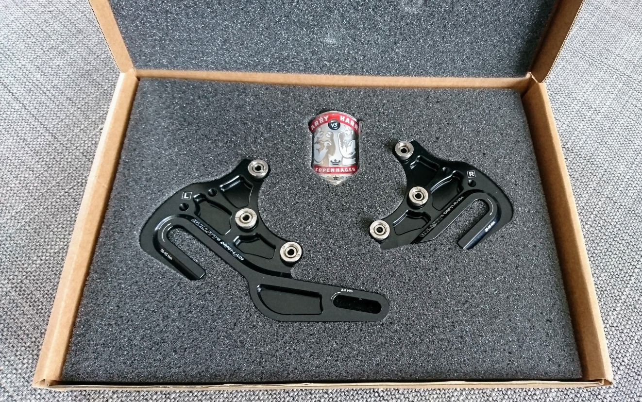 Pièces de fixation de la roue arrière d’un vélo cargo Bullitt