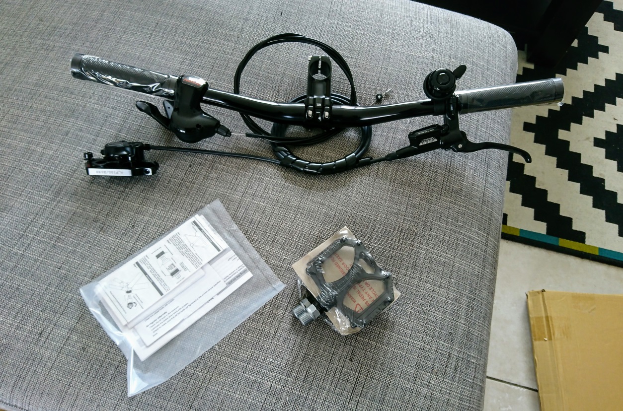 Guidon, potence et câblage