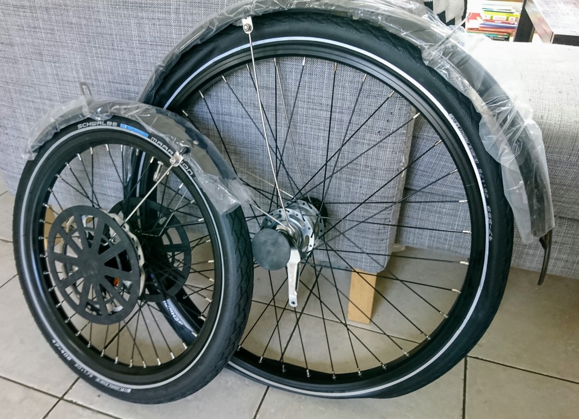 Les 2 roues d’un vélo cargo Bullitt